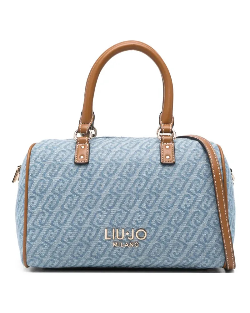 Liu Jo Schultertasche mit Logo-Muster - Blau Blau