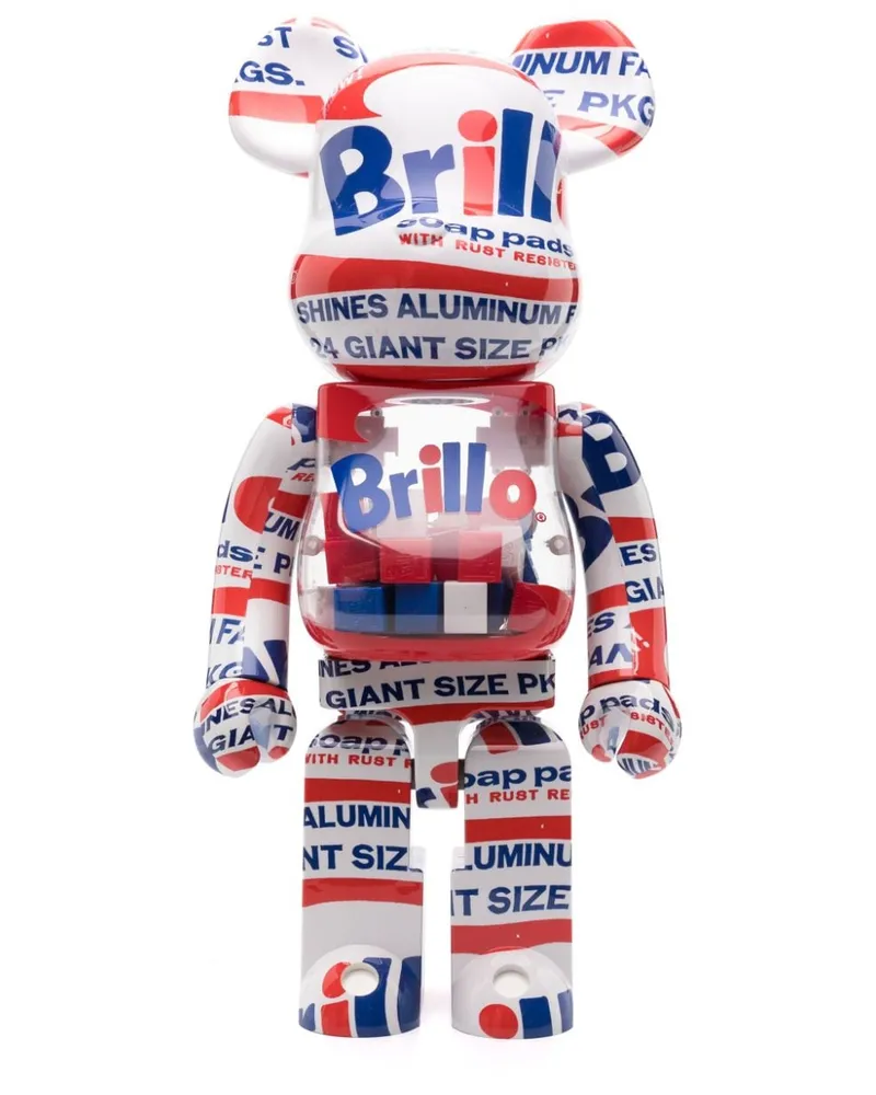 Medicom Toy Andy Warhol's Brillo BE@RBRICK 1000% Figur Weiß