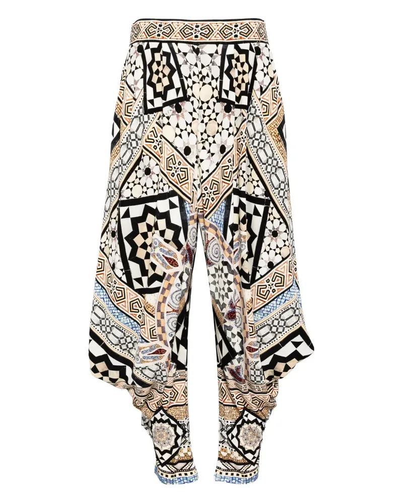 Camilla Drapierte Jersey-Hose - Braun Braun