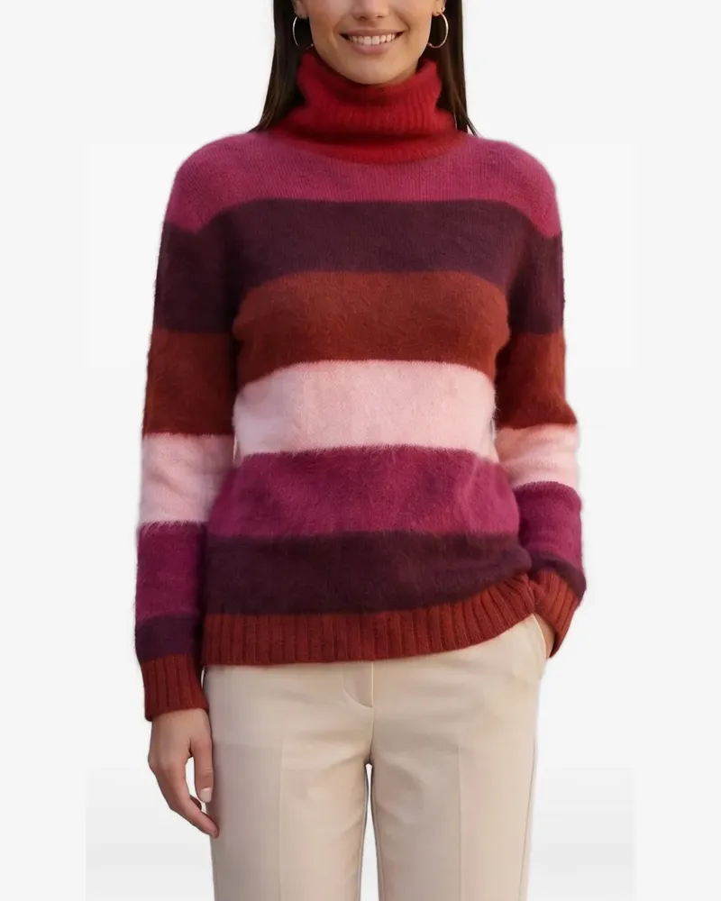 Gianluca Capannolo striped roll-neck sweater - Rot Rot