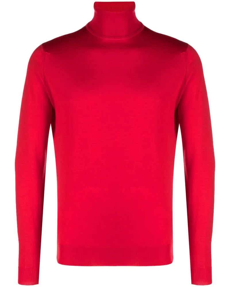 John Smedley Merinopullover mit Rollkragen - Rot Rot