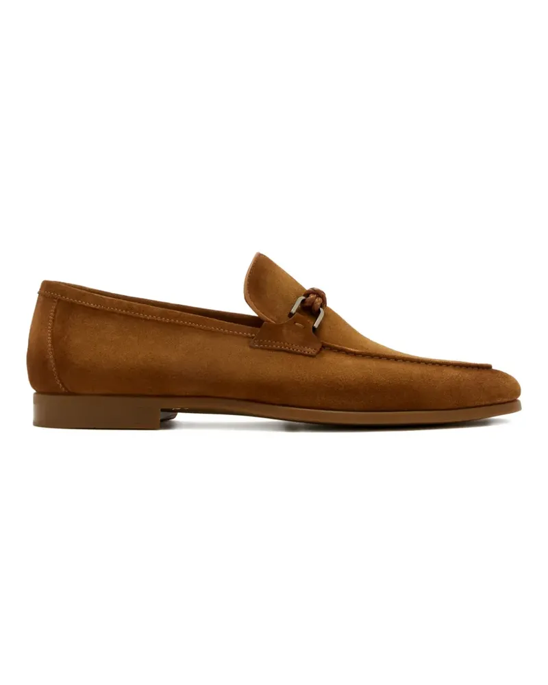 Magnanni braided-strap suede loafers - Braun Braun