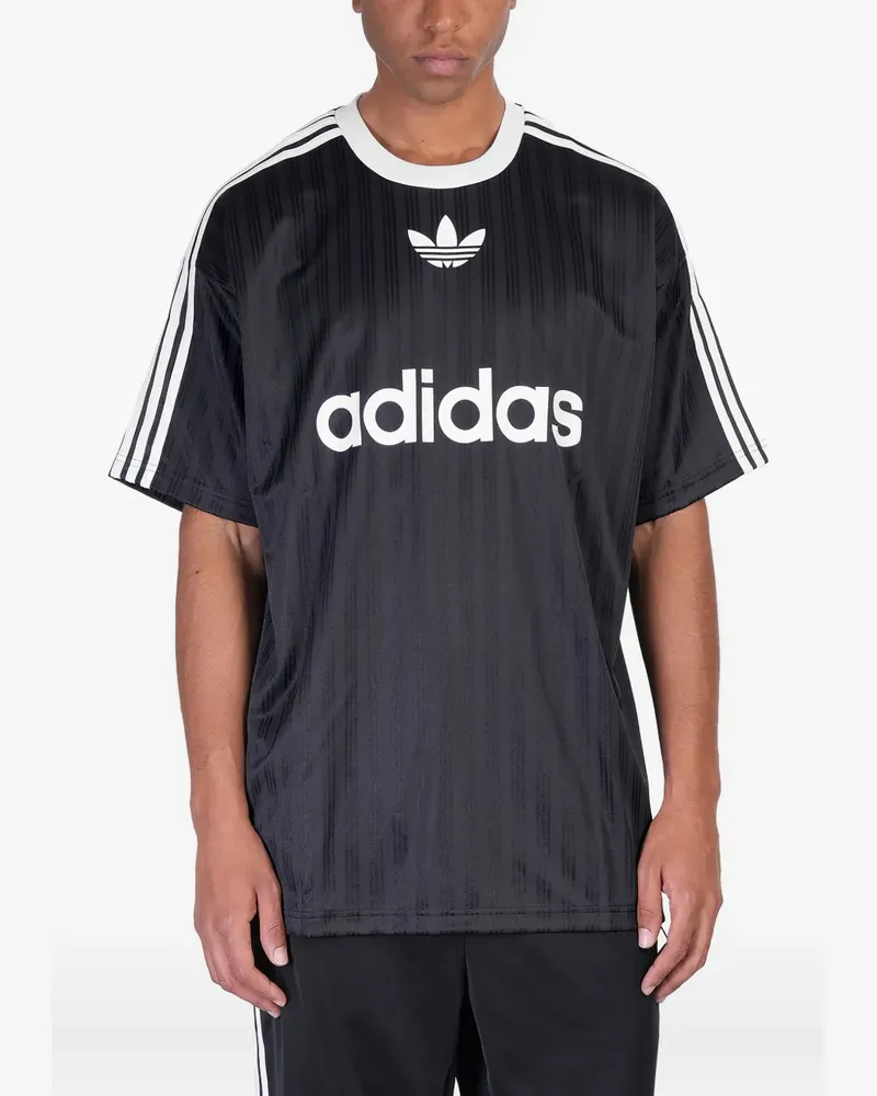 adidas T-Shirt mit Logo-Print - Schwarz Schwarz