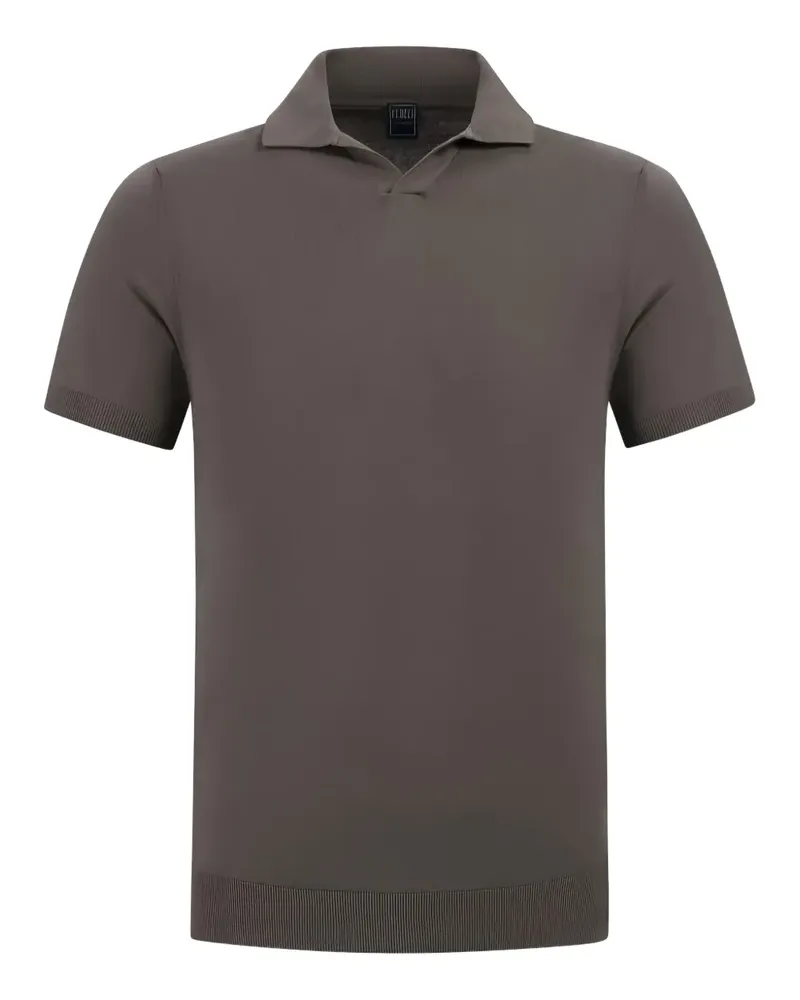 Fedeli Poloshirt mit kurzen Ärmeln - Braun Braun