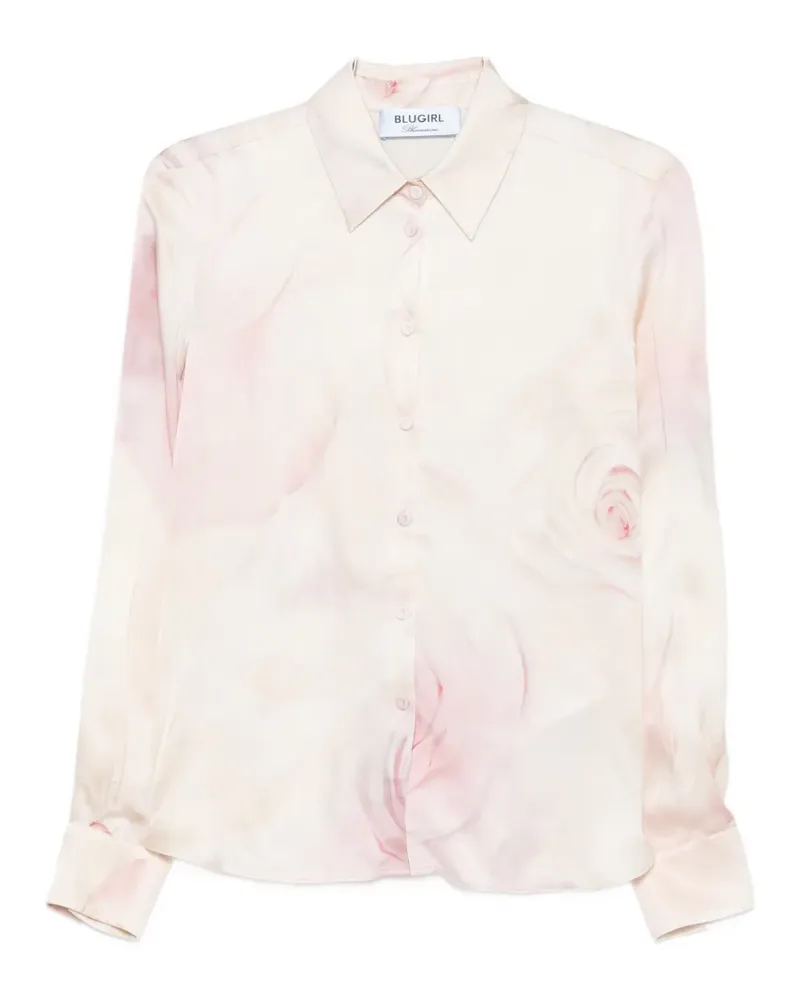 Blumarine floral-print shirt - Nude Nude