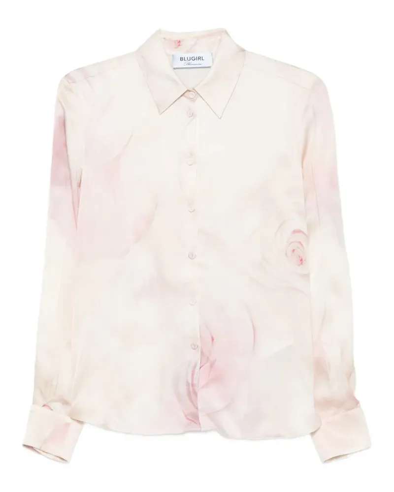 Blumarine floral-print shirt - Nude Nude