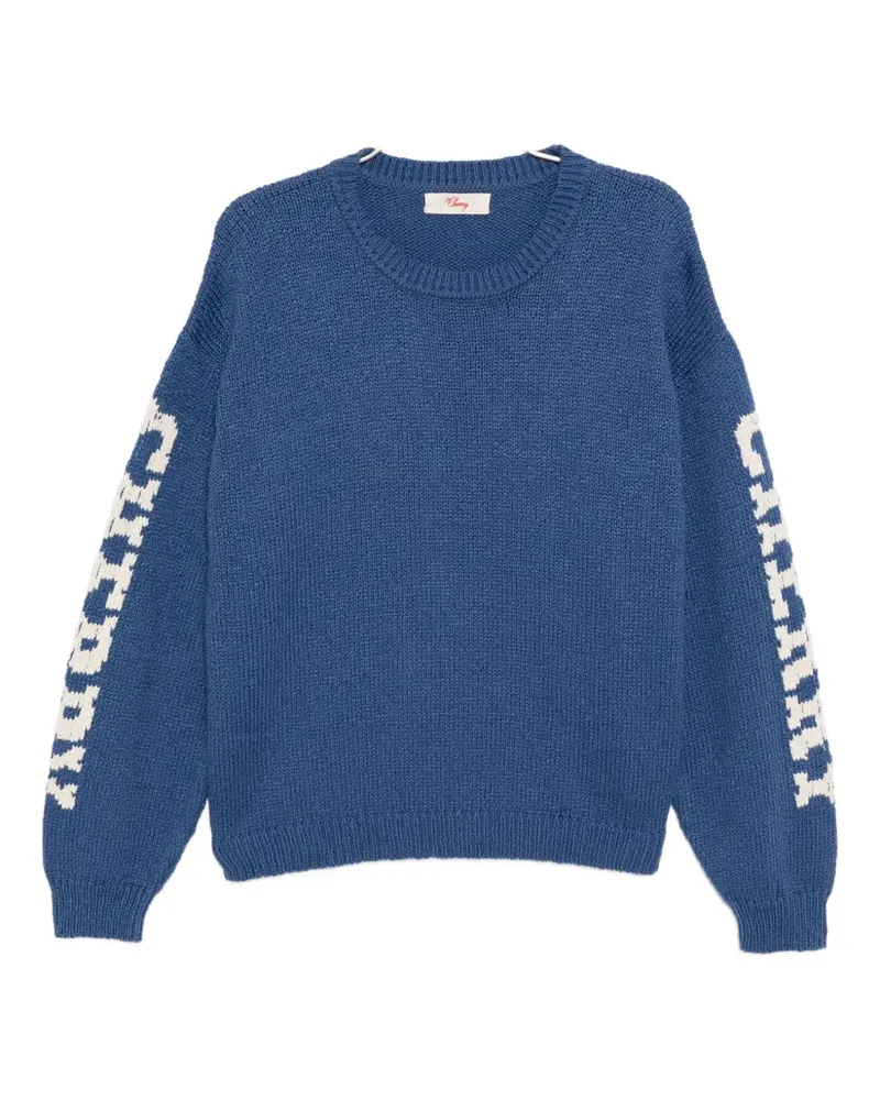 CHERRY LA logo print sleeve jumper - Blau Blau
