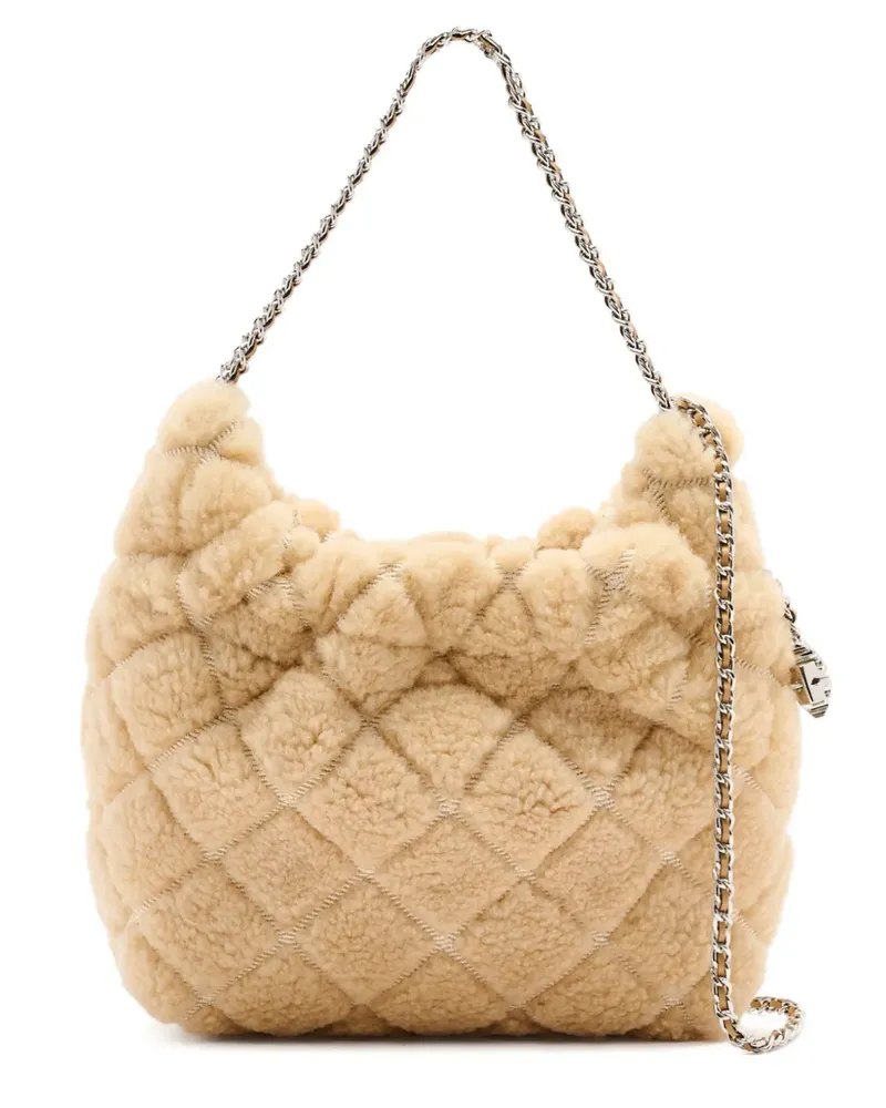 Tory Burch Schultertasche mit Kettenriemen - Nude Nude