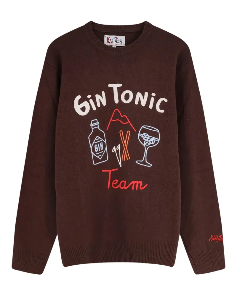 MC2 Saint Barth Sweatshirt mit Logo-Stickerei - Braun Braun