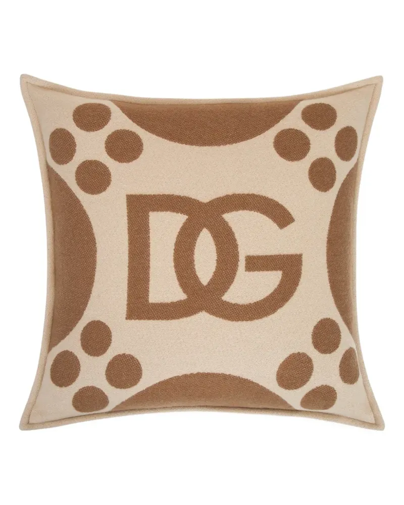 Dolce & Gabbana jacquard cushion - Nude Nude