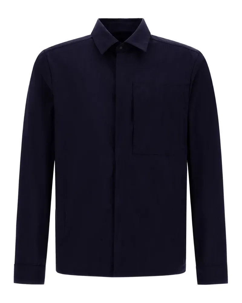 Herno Langärmelige Hemdjacke - Blau Blau