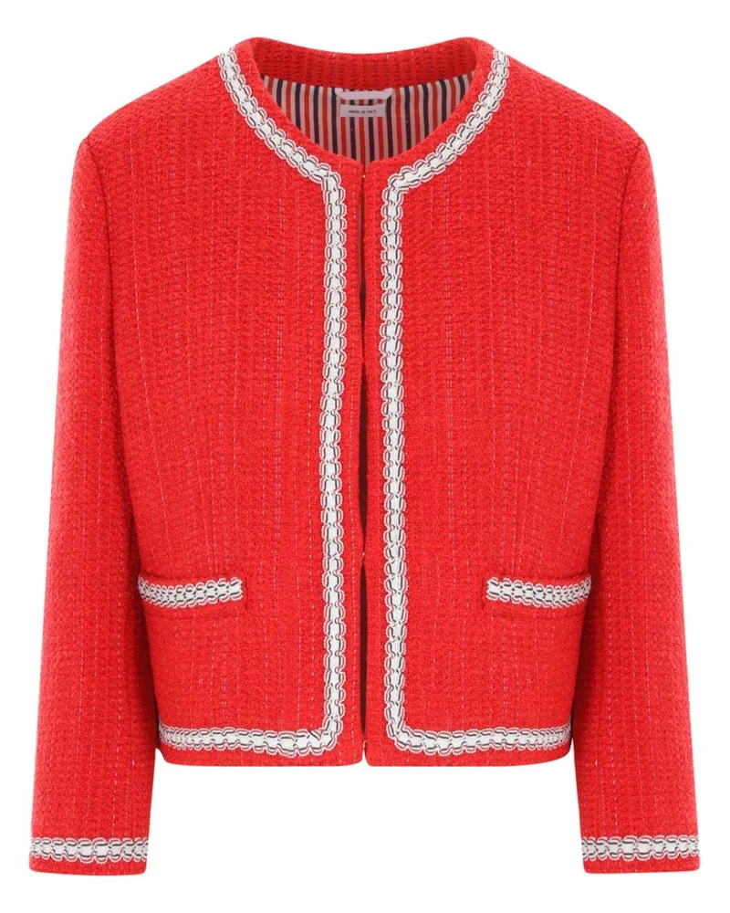 Thom Browne Jacke aus Tweed - Rot Rot