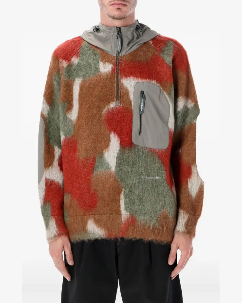 and wander Hoodie mit Reißverschluss - Braun Braun