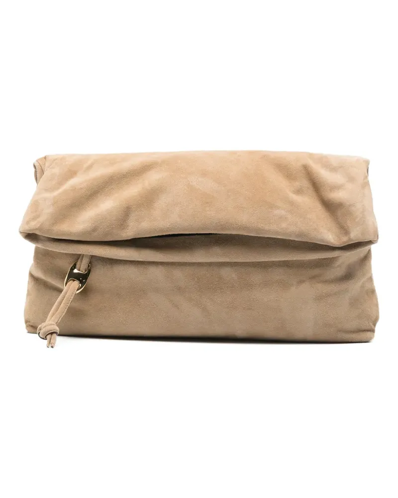 TELA fold over clutch - Nude Nude