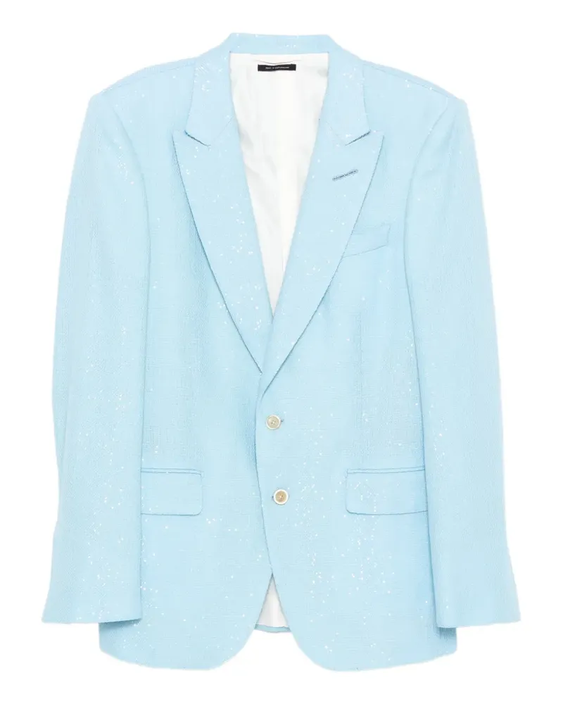 Tom Ford Bouclé-Blazer mit Pailletten - Blau Blau