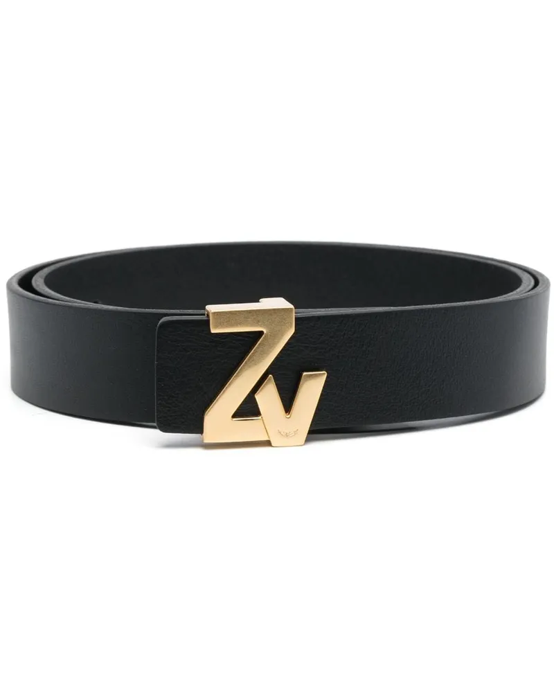 Zadig & Voltaire Gürtel mit Logo-Schild - Schwarz Schwarz