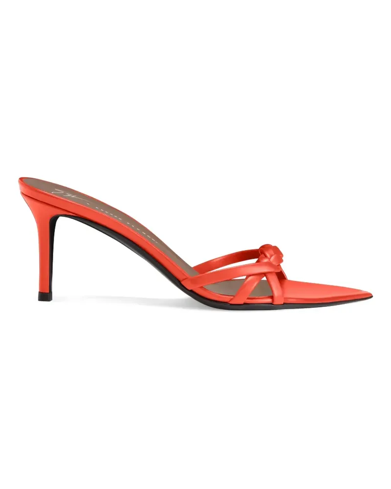 Giuseppe Zanotti 70mm Intrigo Braid mules - Orange Orange