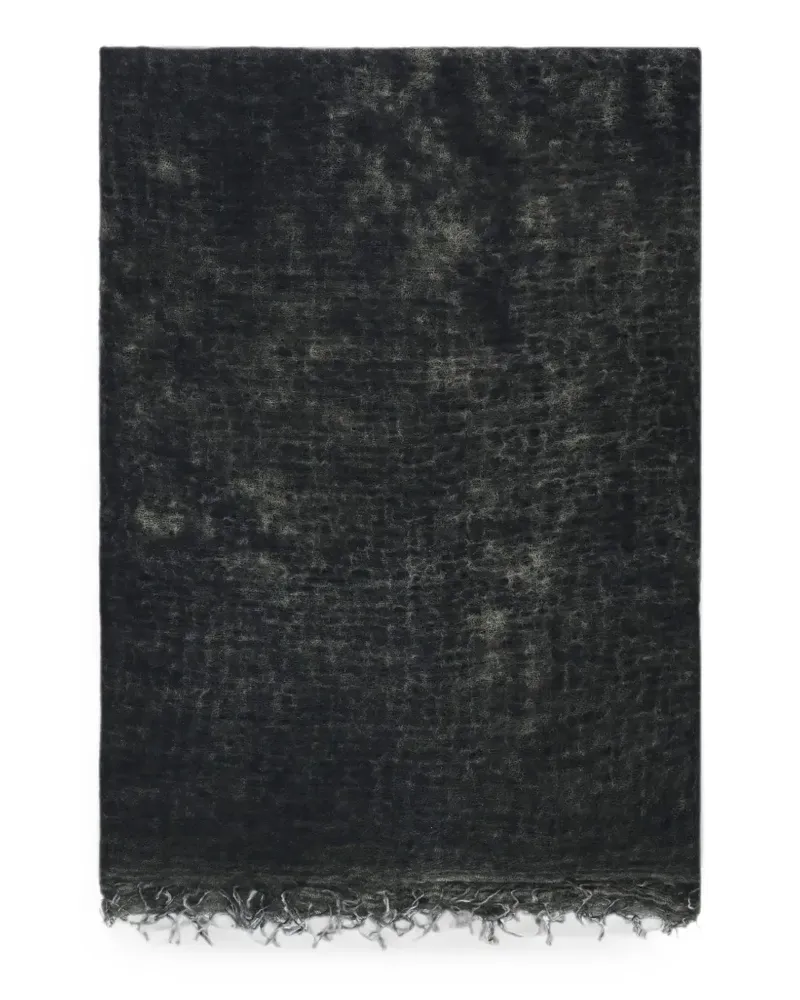 Avant Toi fringed cashmere scarf - Schwarz Schwarz