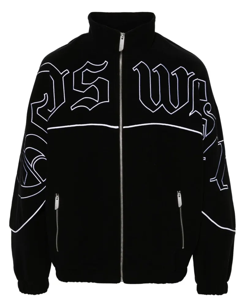 GCDS Jacke mit Logo-Stickerei - Schwarz Schwarz
