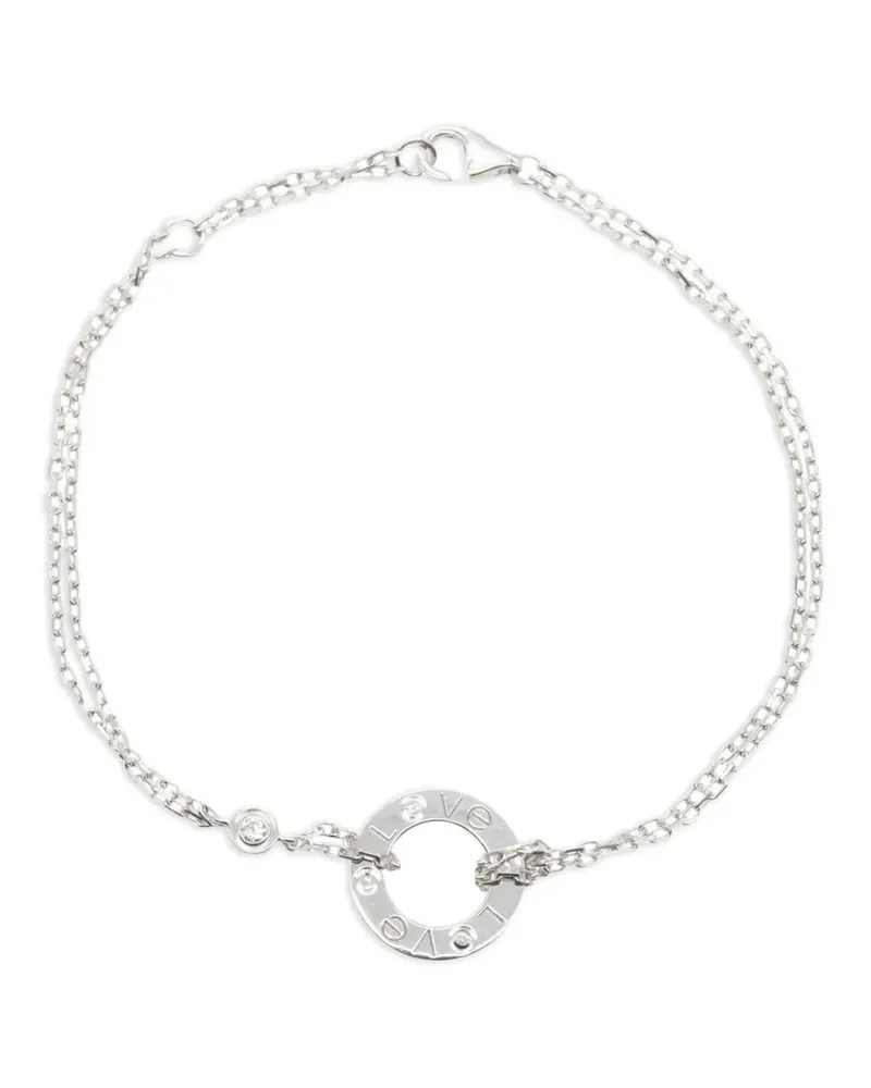 Cartier 2010s Love Circle Armband mit Diamant - Silber Silber