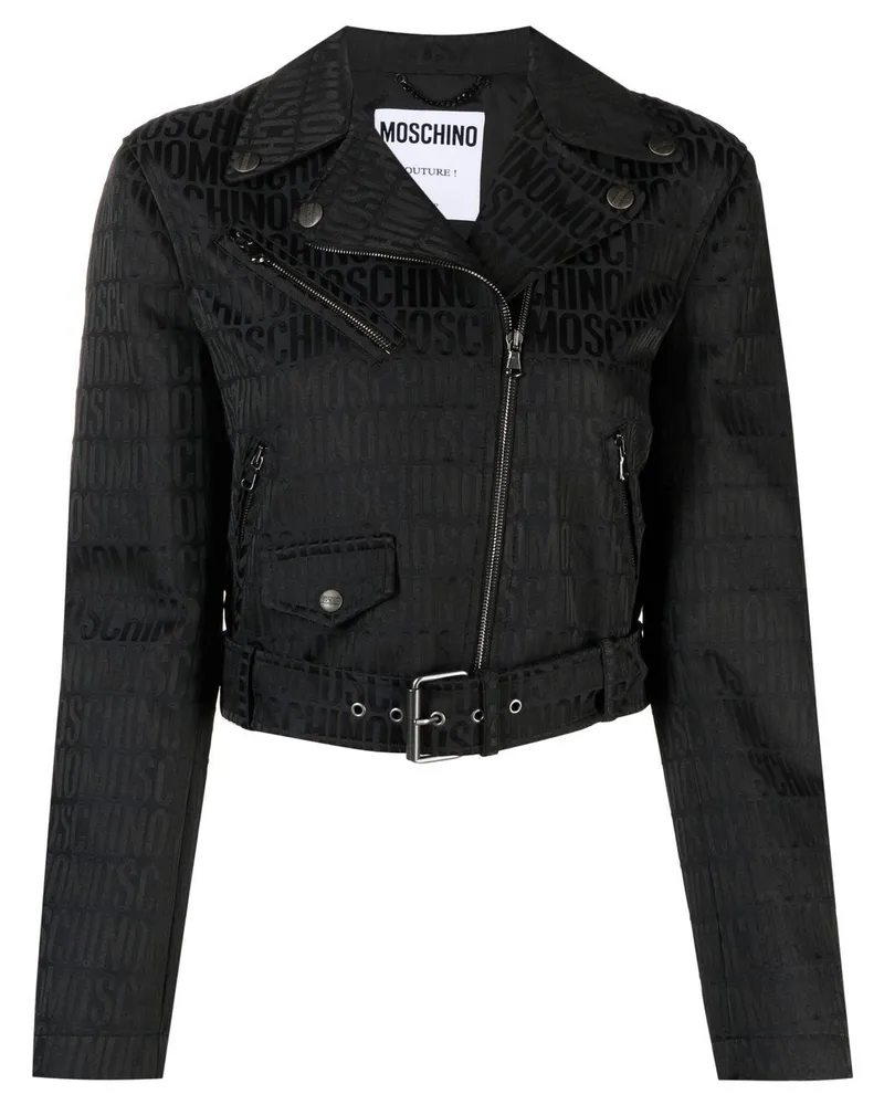 Moschino Jacke mit Reißverschluss - Schwarz Schwarz