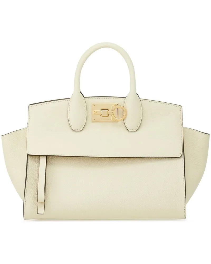 Ferragamo Mittelgroße Studio Handtasche - Weiß Weiß