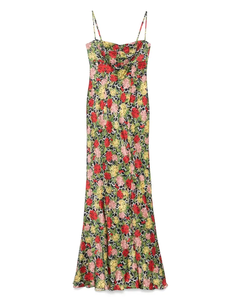 Saloni Renee Maxikleid - Schwarz Schwarz