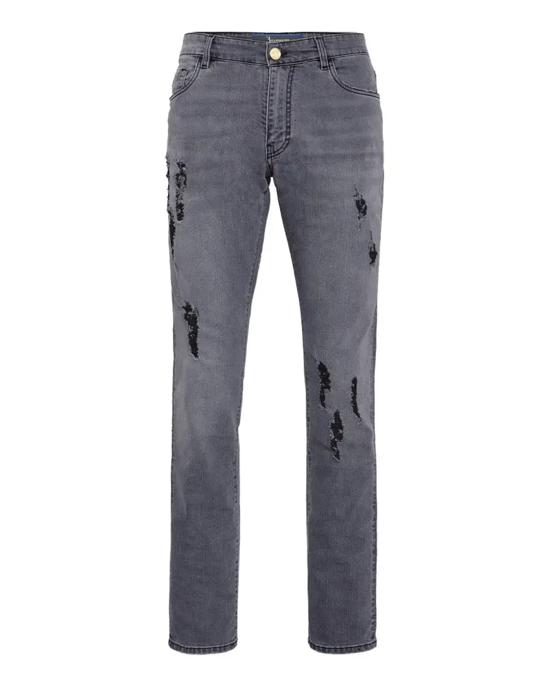 Billionaire distressed straight-cut jeans - Grau Grau