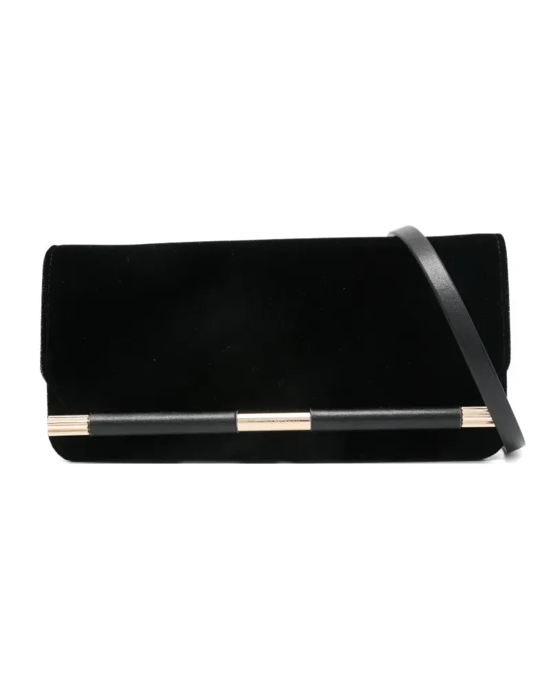 Victoria Beckham 202 Clutch aus Samt mit Stabdetail - Schwarz Schwarz