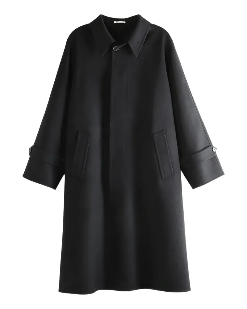 AURALEE buttoned wool coat - Schwarz Schwarz