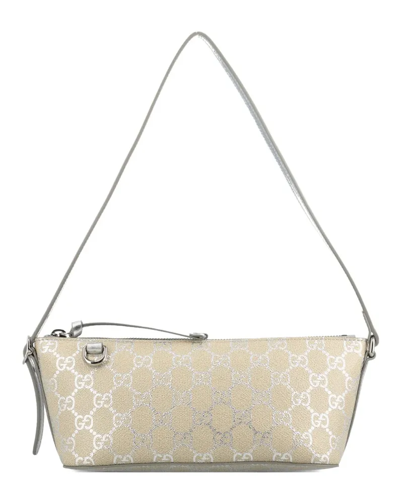 Gucci Kleine GG Emblem Schultertasche - Silber Silber