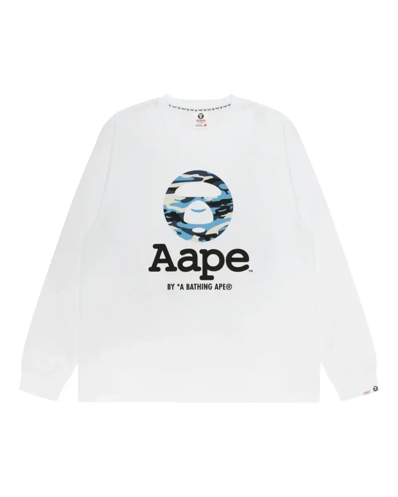 BAPE AAPEUNVS T-Shirt mit Camouflage-Print - Weiß Weiß