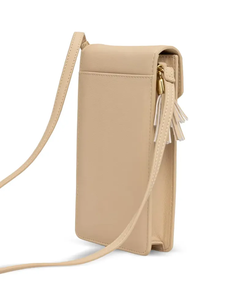 Moschino Handytasche mit Quaste - Nude Nude