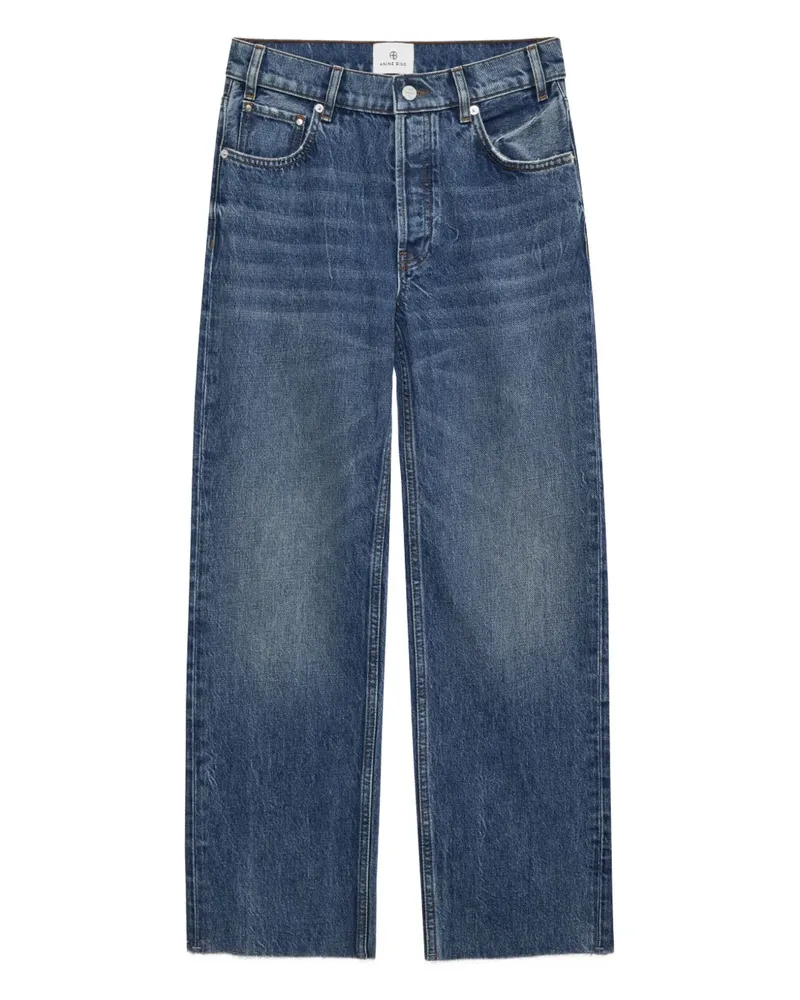 Anine Bing Gavin Jeans mit ausgefranstem Saum - Blau Blau
