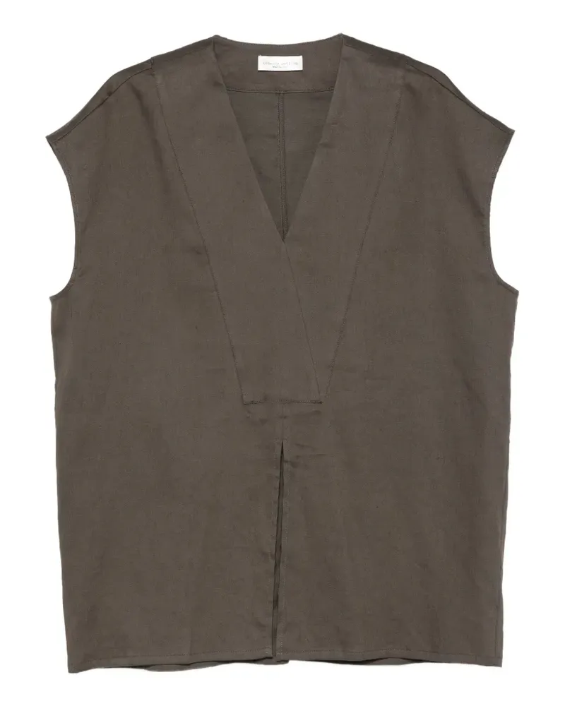 Roberto Collina V-neck sleeveless blouse - Braun Braun