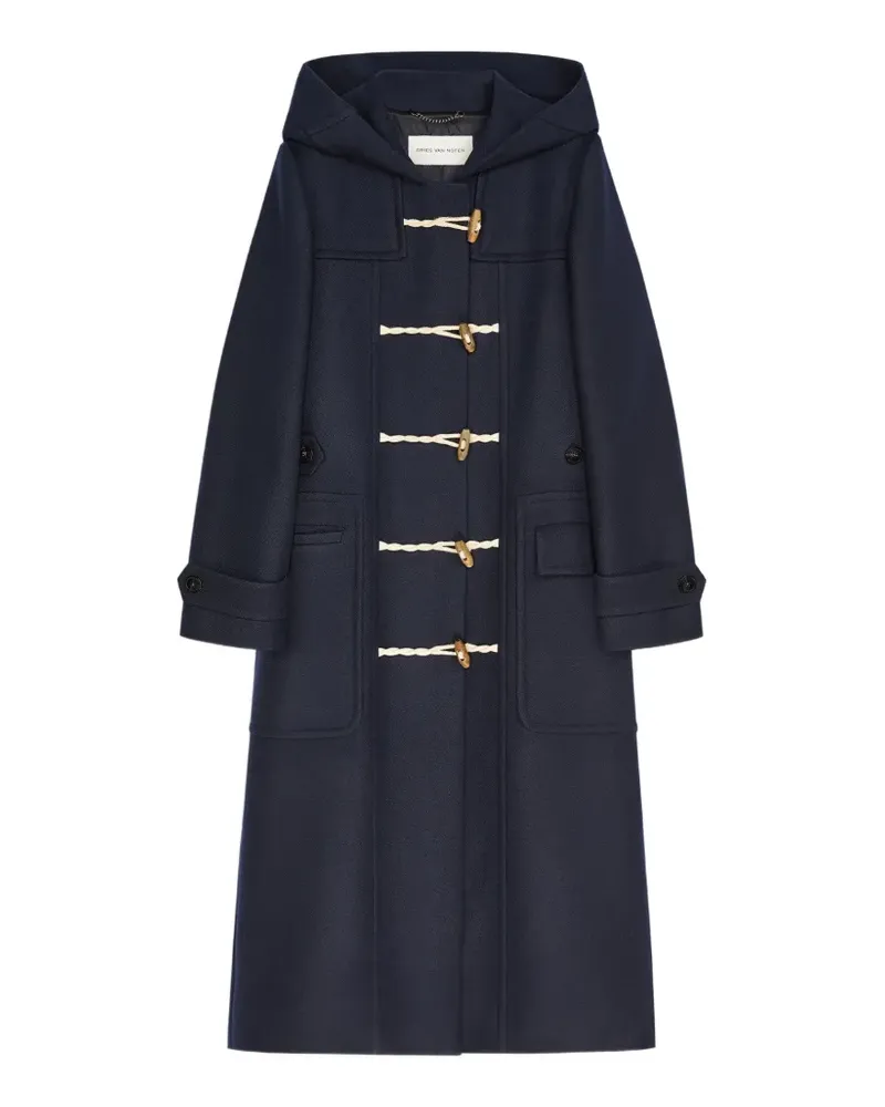 Dries van Noten Klassischer Dufflecoat - Blau Blau