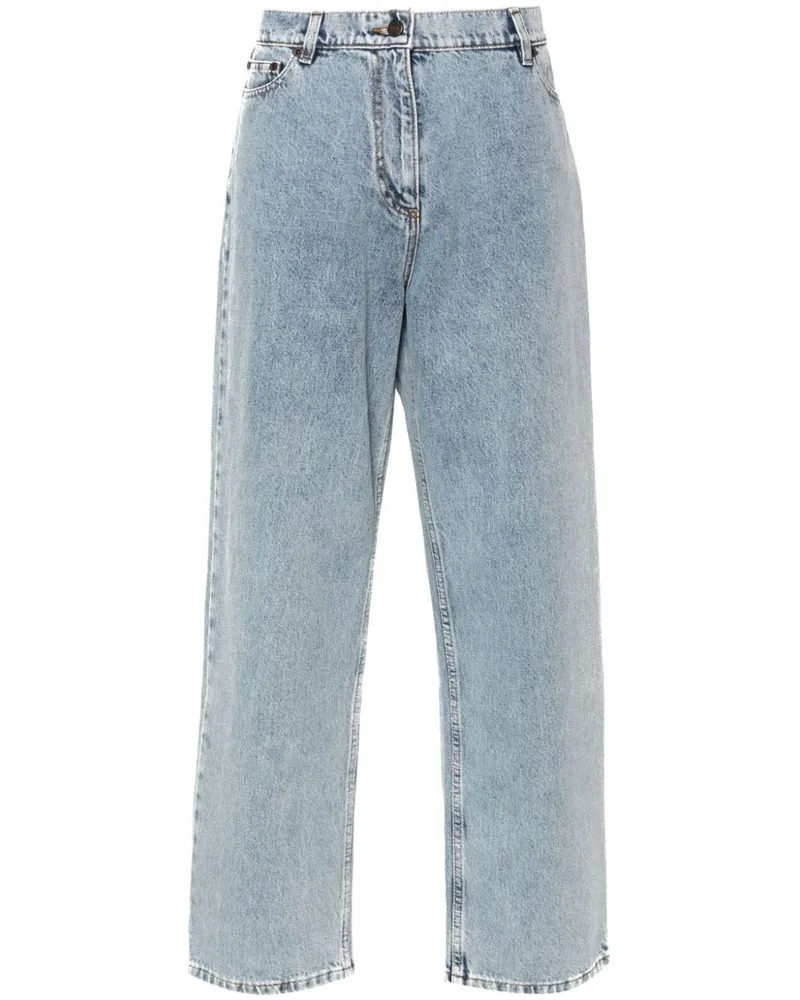 Magda Butrym Ausgeblichene Straight-Leg-Jeans Blau