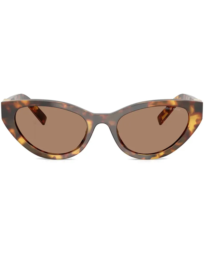 Miu Miu Sonnenbrille mit Cat-Eye-Gestell - Braun Braun