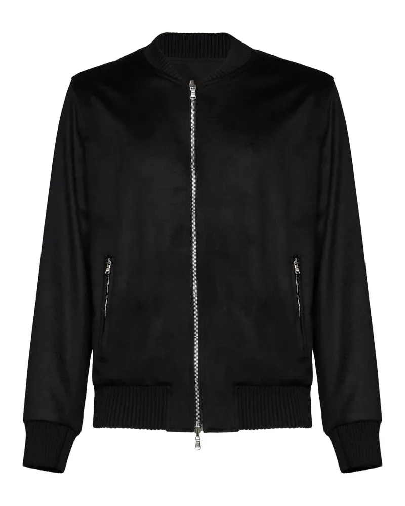 BARBA cashmere bomber jacket - Schwarz Schwarz