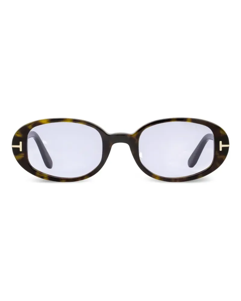 Tom Ford Iggy Sonnenbrille mit ovalem Gestell - Braun Braun