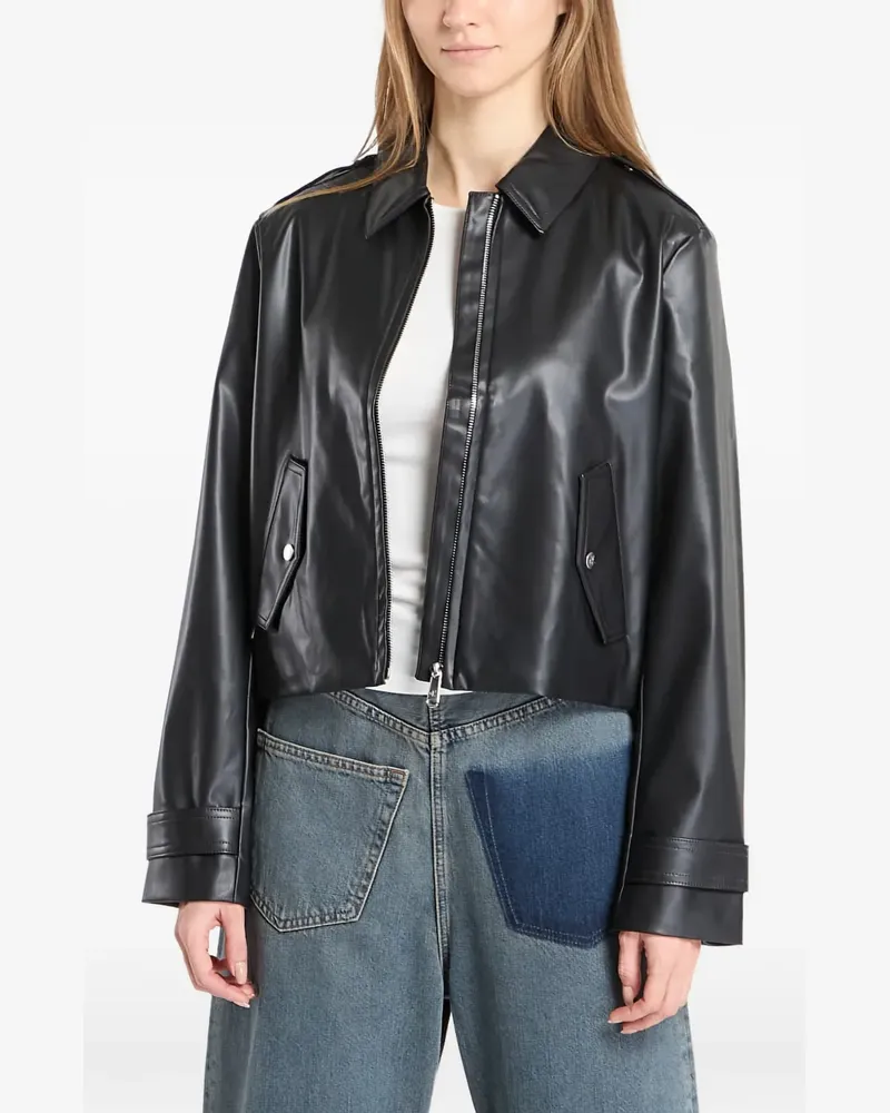 Calvin Klein polo-collar zip-fastening jacket - Schwarz Schwarz