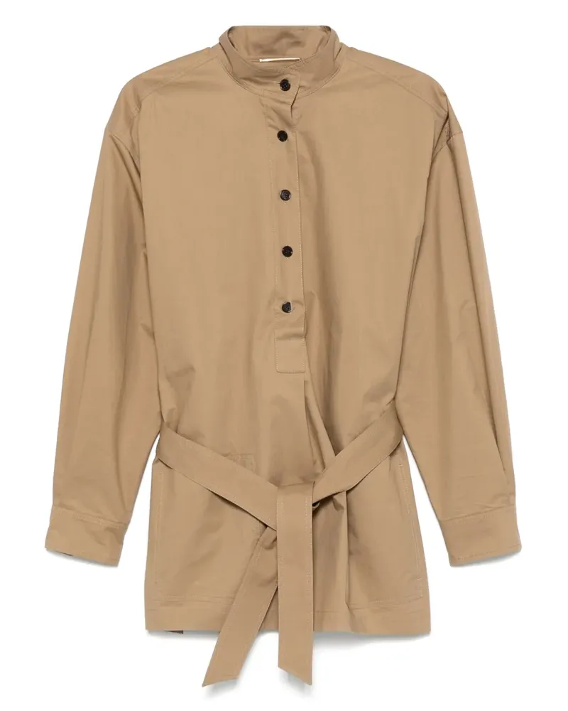 Saint Laurent Top mit Gürtel - Braun Braun