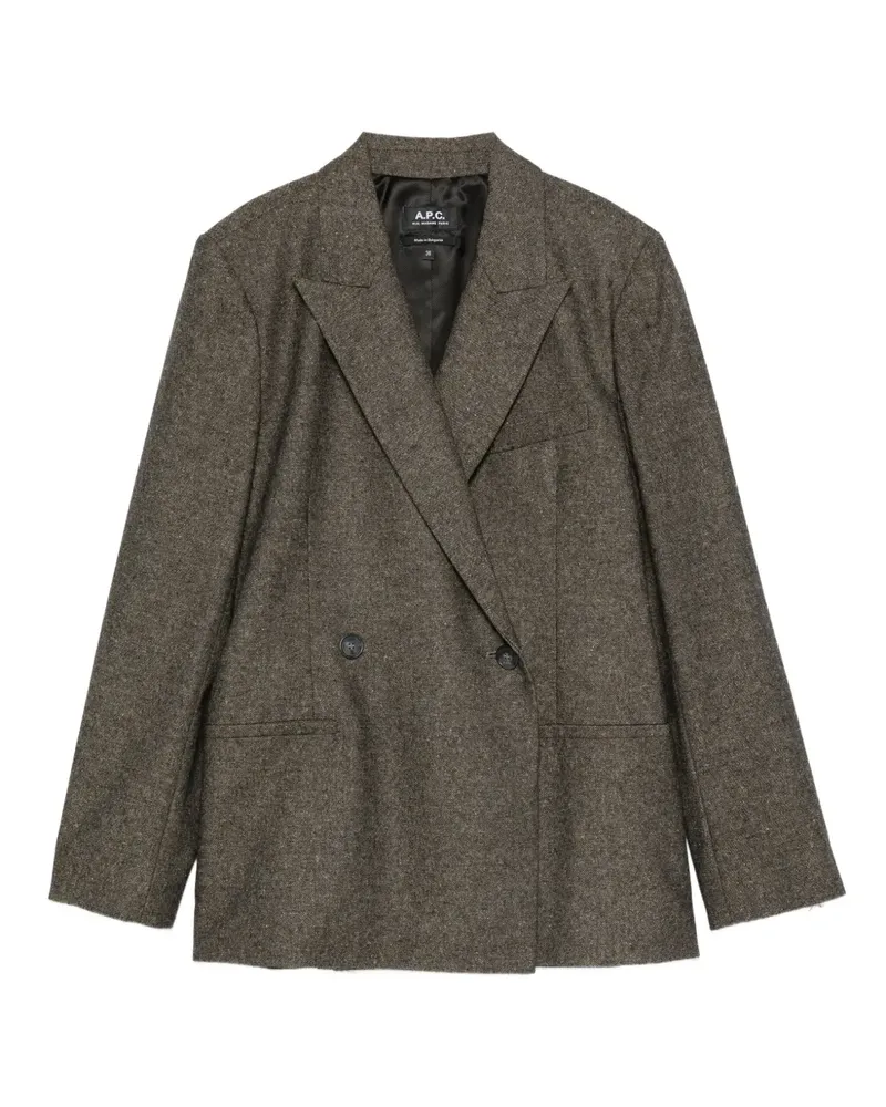 A.P.C. buttoned double-breasted jacket - Braun Braun