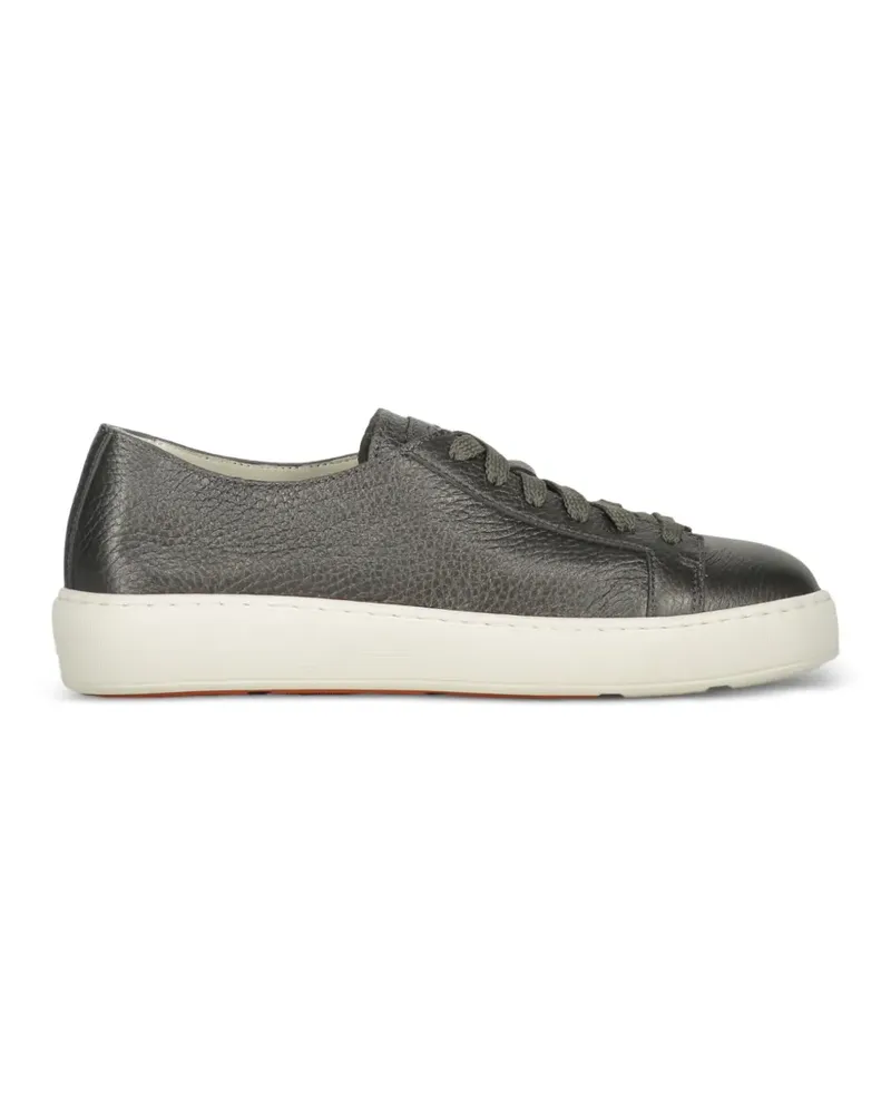 Santoni leather sneakers - Grau Grau