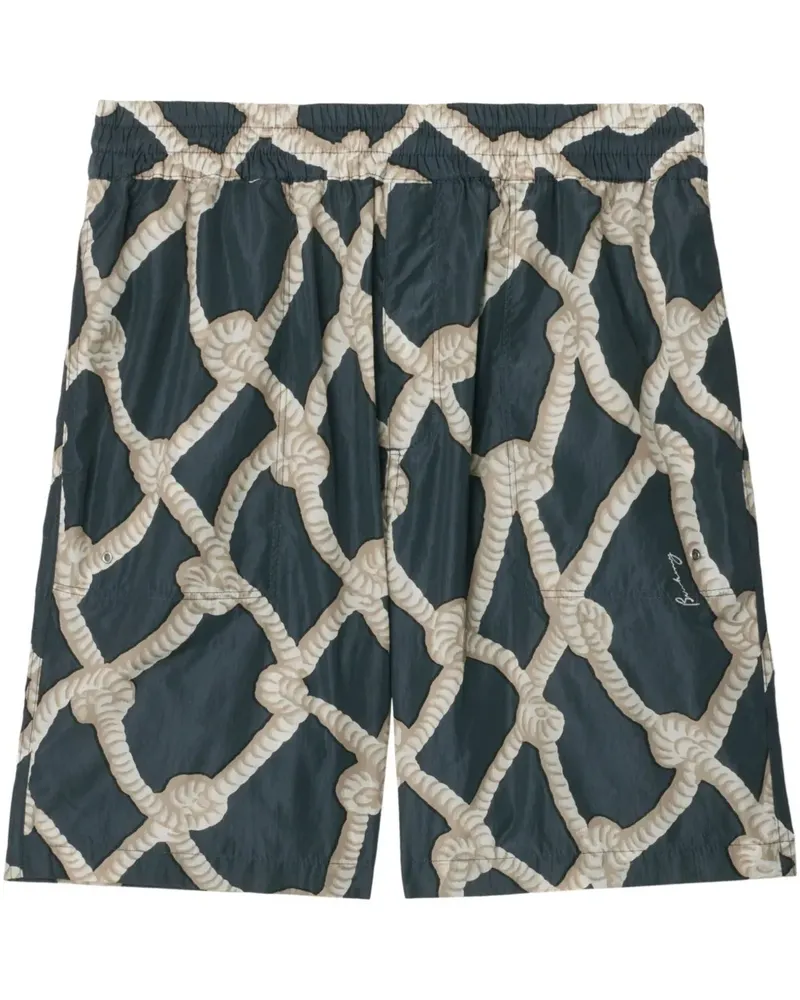 Burberry Shorts mit Knoten-Print - Grau Grau