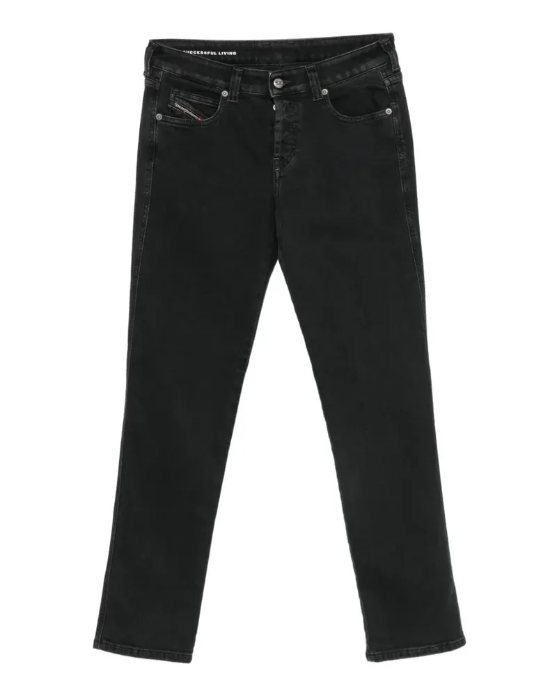 Diesel 1992 D-Jiann Jeans mit Logo-Patch - Schwarz Schwarz