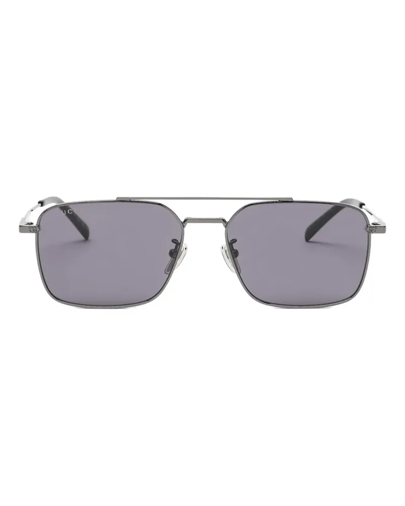 Gucci Sonnenbrille mit eckigem Gestell - Metallic Metallic