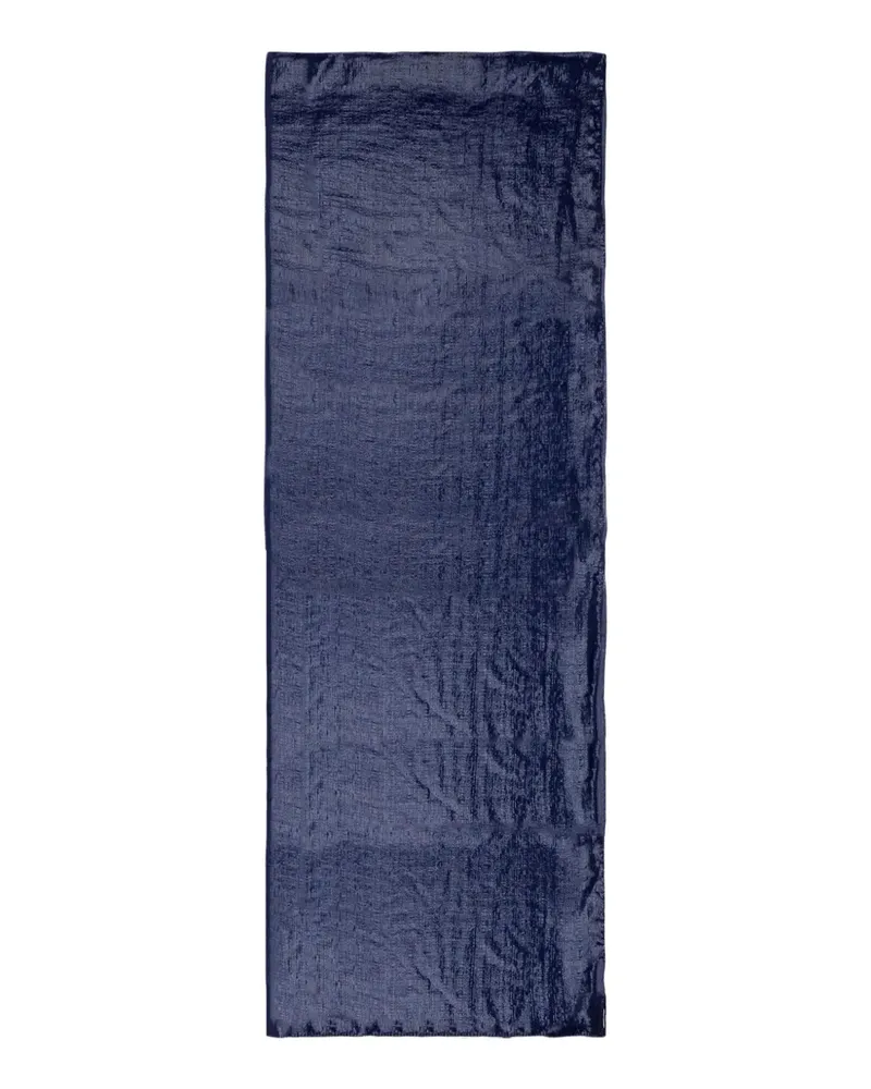 Emporio Armani Schal mit Logo - Blau Blau