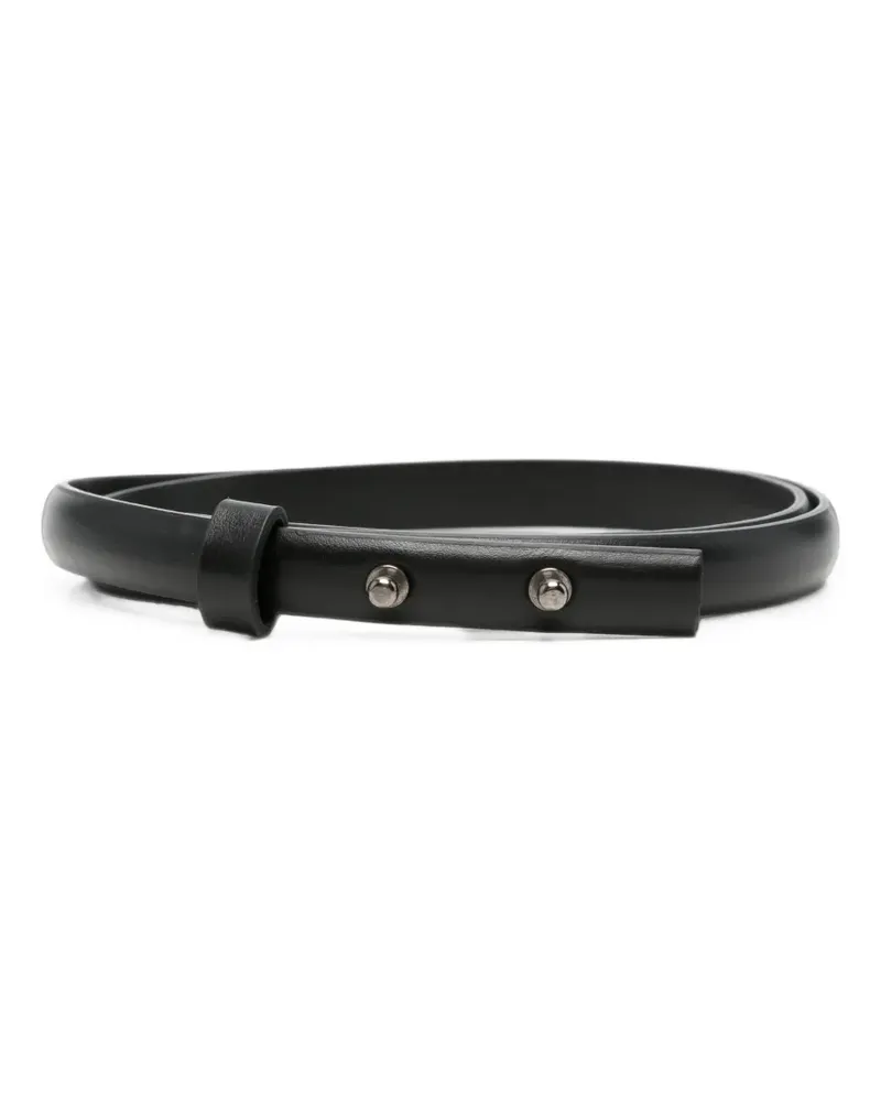 Lorena Antoniazzi stud-fastening leather belt - Schwarz Schwarz