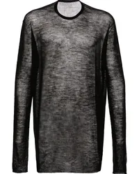 Rick Owens Pullover mit Lochstrickmuster Schwarz